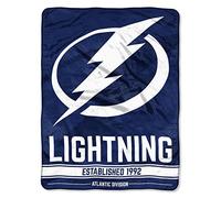 Northwest Copriletto, NHL Tampa bay Lightning Break Away 116,8 cm x 152,4 cm Micro Raschel Throw Blanket Unisex-Adulto, Rompere Via, 46" x 60"
