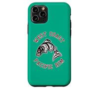 Northwest Pacific Coast Rosso Bianca Nero Haida Salmon BC Custodia per iPhone 11 Pro