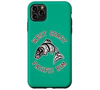 Northwest Pacific Coast Rosso Bianca Nero Haida Salmon BC Custodia per iPhone 11 Pro Max