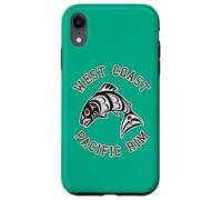 Northwest Pacific Coast Rosso Bianca Nero Haida Salmon BC Custodia per iPhone XR