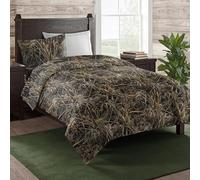Northwest Realtree Camo Bed in a Bag Set, 4-Piece Twin, 1 Pillowcase, 1 Comforter, 1 Fitted Sheet, 1 Flat Sheet, All Seasons, Cabin Bedding, MAX 7