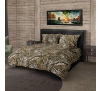 Northwest Realtree Camo King Bed in a Bag Set, 2 Pillowcases, 1 Comforter, 1Fitted Sheet, 1 Flat Sheet, All Seasons, Cabin Bedding, APX