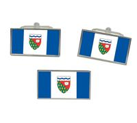 Northwest Territori (Canada) Bandiera Gemelli E Fermacravatta Set
