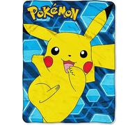 Northwest The Company-Coperta in Micro Raschel con Motivo Glitch Pikachu, 116,8 x 152,4 cm, Poliestere, 46" by 60"
