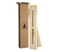 Northwood Sauna - Sauna Sand Timer - Handmade from Finnish Pine Wood - Wall-Mounted Rotating 15-Minute Hourglass with White Sand