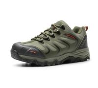 NORTIV 8 Scarpe da Trekking Impermeabili da Uomo Scarpe da Trekking da Campeggio Leggere da Trekking all'aperto Basse e Leggere,Size 46W,Esercito/Verde/Nero/Arancione,160448_Low-W