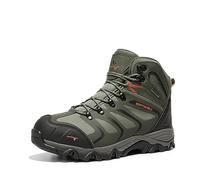 NORTIV 8 Scarponi Trekking Uomo,Oliva/Nero/Arancio,48W