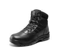NORTIV 8 Stivali da Lavoro Tattici Militari Impermeabile da Uomo Stivali da Anfibi Combattimento per Moto da Trekking,Size 43.5,Nero,Contractor-New