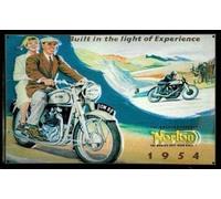 Norton 1954 Il Cartello In Acciaio Embossed Inaccessibile 300Mm X 200Mm