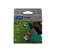 Norton, 3157625659094, Da auto-assemblaggio Norton Set 5 esperti fogli di carta vetrata con 6 fori per 95 millimetri di diametro triangolare Sanders grana 80