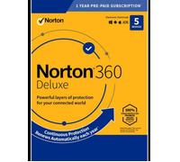 Norton 360 Deluxe, 50 GB di backup nel cloud 5 dispositivi 1 anno Scarica
