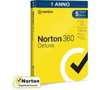 Norton 360 Deluxe, 50 GB di backup nel cloud 5 dispositivi 1 anno Scarica