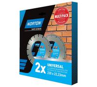 Norton Clipper Disco Diamante 230Mm 2 Pezzi Universale