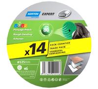 Norton - Dischi abrasivi Expert, 125 x 18 mm, grana 80 (Confezione da 14)