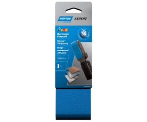 Norton - Expert, Nastri abrasivi 75 x 457 mm, grana 36, confezione da 2 pezzi