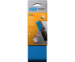 Norton - Expert, Nastri abrasivi 75 x 533 mm, grana 120, confezione da 2 pezzi