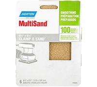 Norton morsetto e sabbia abrasiva, ossido di alluminio, lunghezza 5 - 1/5,1 cm x 4 - 1/5,1 cm larghezza (confezione da 6), 5-1/2" x 4-1/2", 6