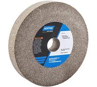 Norton Ruota abrasiva per banco e piedistallo, tipo 01 diritto, ossido di alluminio, mandrino da 2,5 cm, diametro 15,2 cm, spessore 2,5 cm, grana media (confezione da 1)
