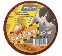 Norton - Set di dischi abrasivi auto adesivi, 125 mm, grana 20