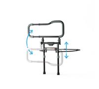 NORTTA Sponda regolabile per la sicurezza degli anziani e adulti, senza attrezzi per far scorrere sotto il materasso, maniglia di assistenza per anziani, adatta per letti singoli, queen size e king