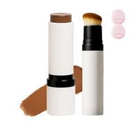 Noruno Foundation Stick,Korean Skincare Color Changing Foundation,Dual-Ended Full Coverage Hydrating Concealer Balm With Brush,Hydrating Long Lasting,Waterproof And Sweatproof (C100-E, SIZE)