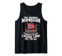 Norvegia Bandiera Barca Originale Norwegian Cruise Line Canotta