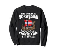 Norvegia Bandiera Barca Originale Norwegian Cruise Line Felpa