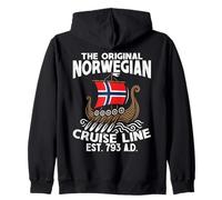 Norvegia Bandiera Barca Originale Norwegian Cruise Line Felpa con Cappuccio
