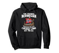Norvegia Bandiera Barca Originale Norwegian Cruise Line Felpa con Cappuccio