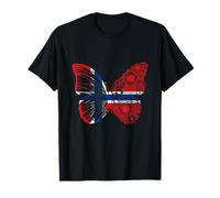 Norvegia Bandiera Norvegese Orgoglio Norvegese Radici Farfalla Maglietta