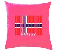 Norvegia Codice a Barre Bandiera - Cuscino - Norvegese Bandiere Paese Born Love