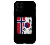 Norvegia Corea del Sud Mezza bandiera Norvegese Corea del Sud Custodia per iPhone 11