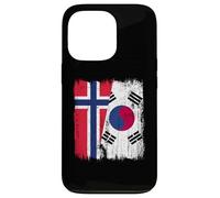 Norvegia Corea del Sud Mezza bandiera Norvegese Corea del Sud Custodia per iPhone 13 Pro
