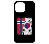 Norvegia Corea del Sud Mezza bandiera Norvegese Corea del Sud Custodia per iPhone 13 Pro Max