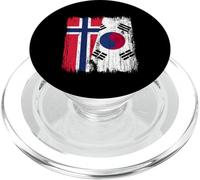 Norvegia Corea del Sud Mezza bandiera Norvegese Corea del Sud PopSockets PopGrip per MagSafe