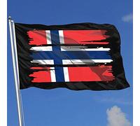 Norvegia Deterrent Patrol Flag 3X 5Ft Banner con occhielli Decorazioni per interni ed esterni