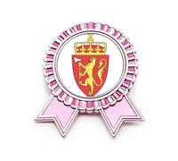 Norvegia eu emblema nazionale spilla spilla rosa vincitore premio medaglia, Medio, Metallo