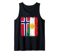 Norvegia Kurdistan Half Flag Norwegian Kurdish Heritage Jersey Canotta