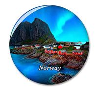 Norvegia Lofoten Hamnoy Frigorifero Magnete Decorativo Magnete Adesivo Viaggio Souvenir Collezione Turistica Città Regalo Lavagna Cucina