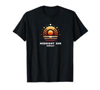 Norvegia Midnight Sun Norvegese notti estive Maglietta