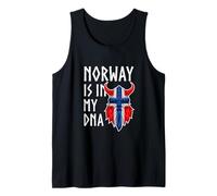 Norvegia Norvegese DNA Bandiera Oslo Scandinavia Fiordi norvegesi Canotta