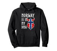 Norvegia Norvegese DNA Bandiera Oslo Scandinavia Fiordi norvegesi Felpa con Cappuccio