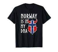 Norvegia Norvegese DNA Bandiera Oslo Scandinavia Fiordi norvegesi Maglietta