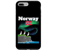 Norvegia souvenir Aurora Borealis Puffin Colony luci polari Custodia per iPhone 7 Plus/8 Plus