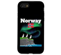 Norvegia souvenir Aurora Borealis Puffin Colony luci polari Custodia per iPhone SE (2020) / 7/8