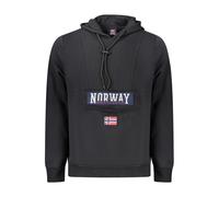 Norway 1963 Black Cotton Men's Hooded Sweatshirt - L