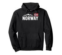 Norway Flag, Outdoor Travel, Ice Hockey Team Mountain Felpa con Cappuccio