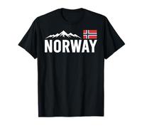 Norway Flag, Outdoor Travel, Ice Hockey Team Mountain Maglietta
