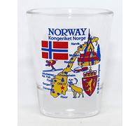 Norway Landmarks and Icons Collage Shot Glass by World By Shotglass