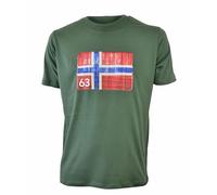 NORWAY NAUTICAL SCHOOL T Shirt Uomo Cotone - Maglia Uomo Cotone Manica Corta Stampata (IT, Testo, S, Regular, Regular, 846019 MILITY)